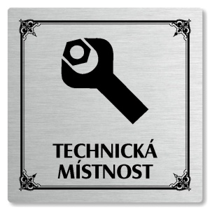 Technická místnost, 80x80mm, stříbrná, Nebraska